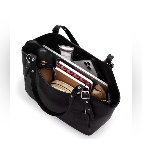 NEW Coach Meadow Signature Brown Violet Coated Canvas Shoulder Tote Purse NWT - Picture 5 of 5